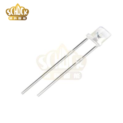 直插3mm平头有边透明红外发射管